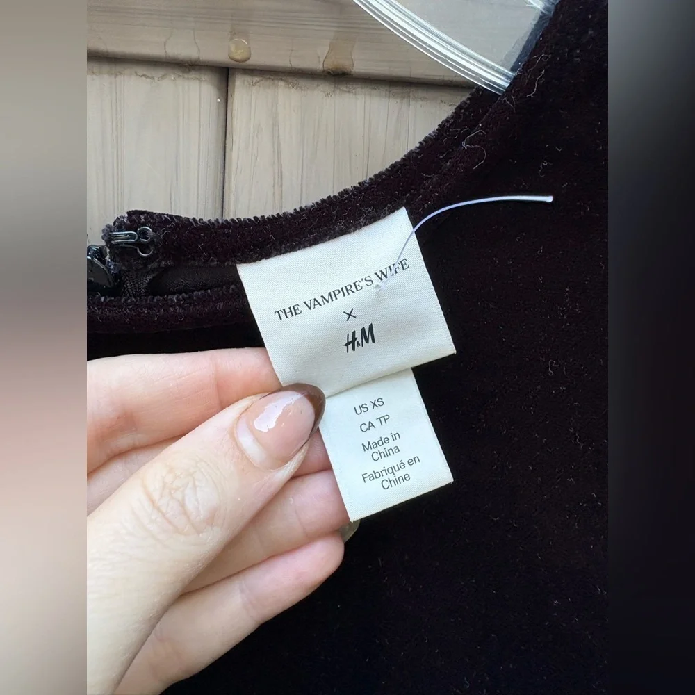 H&M x The Vampires Wife Designer Collab Limited Collection lace & Velvet Dress